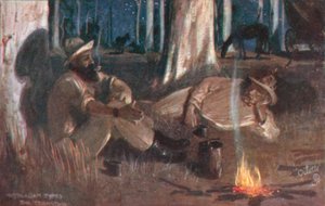 Tipos australianos: The Teamster (litografía en color) de Albert Henry Fullwood