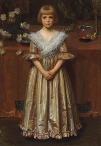 Chica con una pecera (óleo sobre lienzo)