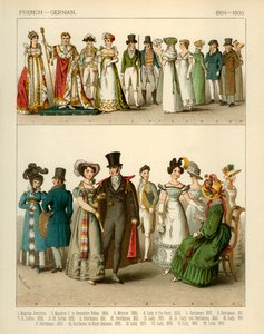 Trajes franceses y alemanes 1804-1830 de Albert Kretschmer