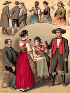 Traje alemán, Baden, Schapbach y Kinzigthal de Albert Kretschmer