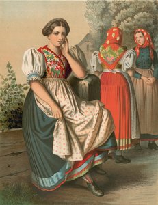 Traje alemán, Schlesien, Tzarnowany de Albert Kretschmer