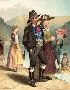 Traje alemán, Tirol, Achenkirch de Albert Kretschmer