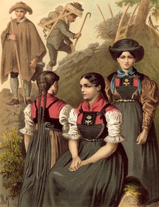 Traje alemán, Tirol, Lechthal de Albert Kretschmer