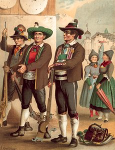 Traje alemán, Tirol, Oetzthal-Wippthal-Pusterthal de Albert Kretschmer