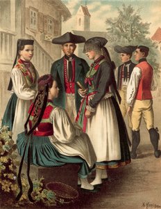 Traje alemán, Wurtemberg Betzingen de Albert Kretschmer