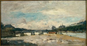 Orilla del Sena en París, después de la tormenta de Albert Lebourg