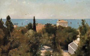 Vista de la costa, Trieste, c.1889 de Albert Letchford
