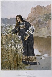 Una mujer sopla iris - por Lynch, principios del siglo XX de Albert Lynch