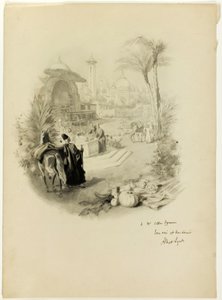 Estudio para ilustración de Aline, Reina de Golconda