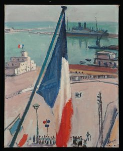 Alger, las banderas (óleo sobre tabla de artista) de Albert Marquet