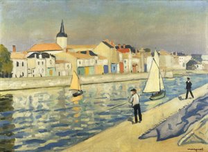 Anglers at Chaume; Pecheurs a la Ligne la Chaume de Albert Marquet