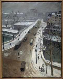 Puente Neuf en París bajo la nieve 1938 (óleo sobre lienzo) de Albert Marquet