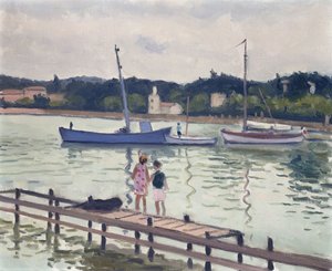 Los niños y los veleros; Les Enfants a Porquerolles
