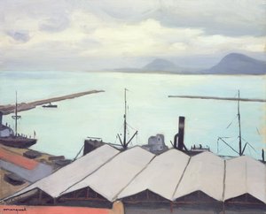 Hangares en el Puerto de Bougie, Argelia de Albert Marquet