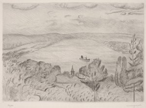 Puerto (grabado) de Albert Marquet
