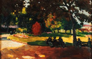 En el parque; Au Jardin Public, c.1904 (óleo sobre lienzo) de Albert Marquet