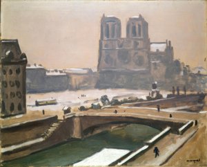 Notre-Dame en la nieve de Albert Marquet