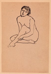 Mujer desnuda sentada (pluma y tinta sobre papel) de Albert Marquet