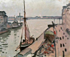Muelle con barcos de pescadores