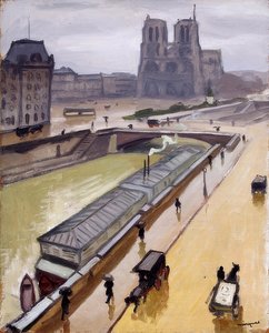Día de lluvia. Notre Dame de París. 1910 de Albert Marquet