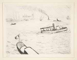 Remolcador en Hamburgo de Albert Marquet