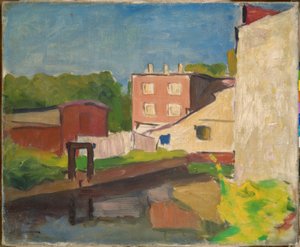 Casa rosada en Arcueil de Albert Marquet