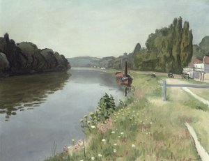 Las orillas del Sena en Mericourt, cerca de Mantes de Albert Marquet