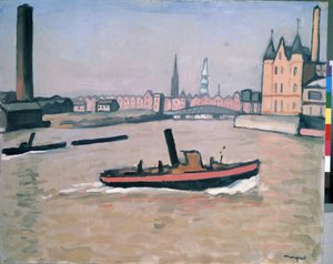 El puerto de Hamburgo 1909 (óleo sobre lienzo)