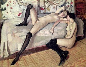 Dos amigas, desnudas.