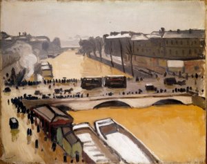 Inundación en el Puente Saint-Michel de Albert Marquet