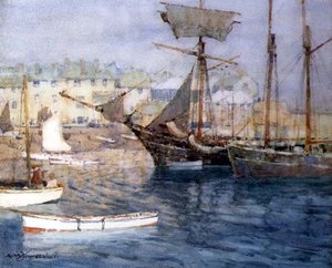 El puerto, St. Ives de Albert Moulton Foweraker