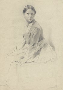 Mujer joven sentada de Albert  Neuhuys