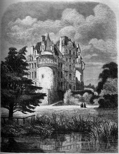 Chateau de la Loire: vista exterior del Chateau de Brissac (arquitectura renacentista) de Albert Pierre Rene Maignan