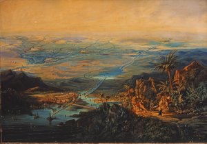 Canal de Suez en noviembre de 1864 (óleo sobre lienzo)