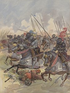 Batalla de Pavía, la caballería ocultando la artillería