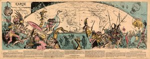 Mapa de los viajes muy extraordinarios de Saturnin Farandoul