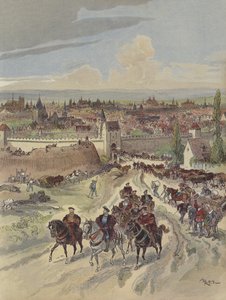 Francisco I trabajando en las murallas de París