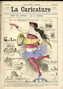 Ilustración de Albert Robida (1848-1926) para la portada de La Caricatura (1880) de Albert Robida