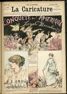 Ilustración de Albert Robida (1848-1926) para la portada de La Caricatura (1880) de Albert Robida
