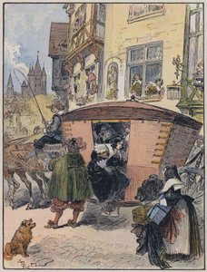 Ilustración para Le Capitaine Bellormeau por y ilustrado por A Robida de Albert Robida