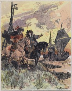 Ilustración para Le Capitaine Bellormeau de y ilustrado por A Robida de Albert Robida