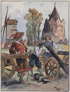 Ilustración para Le Capitaine Bellormeau por y ilustrado por A Robida de Albert Robida