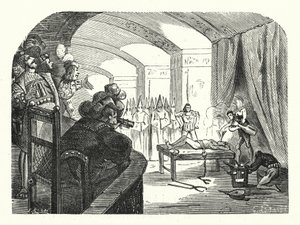 La Inquisición en Francia bajo el reinado de Francisco I (grabado) de Albert Robida