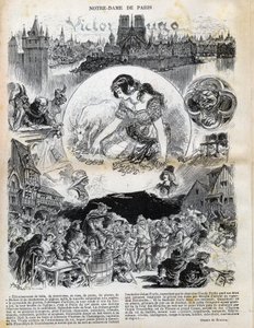 Notre Dame de París por Victor Hugo (1802-1885) (Notre-Dame de París) dibujo de Albert Robida (1848-1926) en “Le rire” de 1902 de Albert Robida