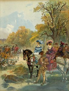 Caza real de Francisco I (1494-1547). Ilustración de Albert Robida
