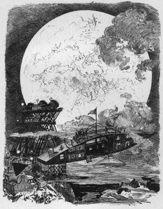 Conquete Espacial: Viaje a la Luna de Albert Robida