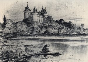 El castillo de Combourg en Ille-et-Vilaine - Vieja Francia - Bretaña - texto, dibujos y litografías, por Albert Robida (1848-1926) sin fecha finales del siglo XIX de Albert Robida