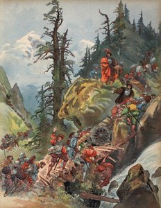 El cruce de los Alpes, ilustración de 
