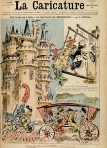 El camino al castillo de Pierrefonds en el Oise (60) de Albert Robida