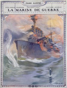 Buque de guerra francés, ilustración de portada de "La Marine de Guerre".